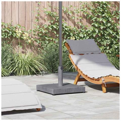 Base per Ombrello da Esterno Aspetto legno grigio scuro - Foto 2