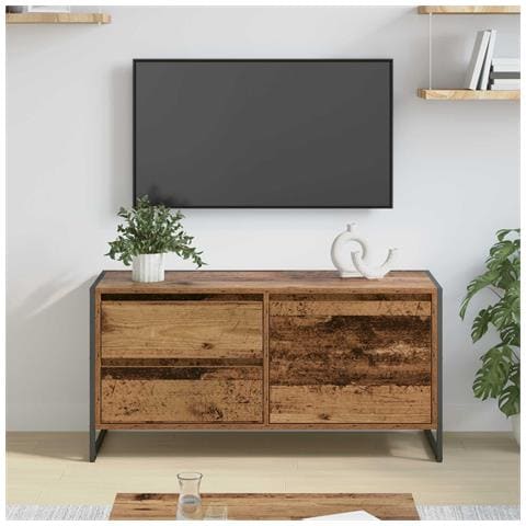 Mobile TV Legno vecchio 100 x 36 x 49.5 cm Legno multistrato - Foto 2