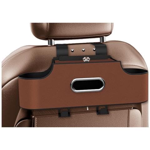 Organizzatore Multifunzionale Per Sedile Auto - Porta Fazzoletti, Porta Bicchieri E Soluzione Di Stoccaggio Brown - Foto 1