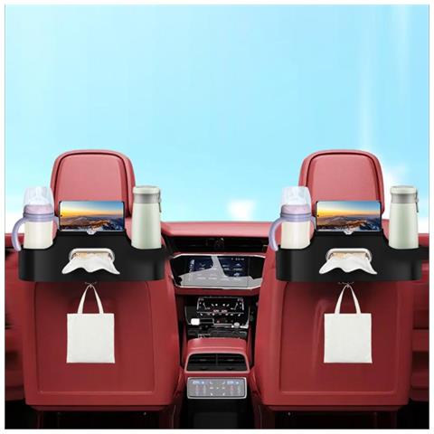 Organizzatore Multifunzionale Per Sedile Auto - Porta Fazzoletti, Porta Bicchieri E Soluzione Di Stoccaggio Brown - Foto 2
