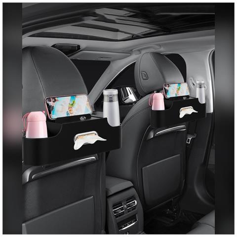 Organizzatore Multifunzionale Per Sedile Auto - Porta Fazzoletti, Porta Bicchieri E Soluzione Di Stoccaggio Brown - Foto 6