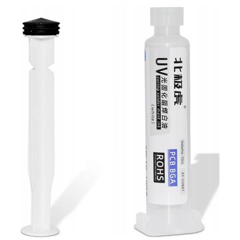 Set Soldermaska Bianca 10ml Con Pistone E Lampada Uv - Protezione Pcb, Isolamento, Rapido Indurimento | Ideale Per Riparazione Circuiti Stampati - Foto 7