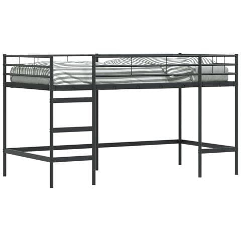 Struttura del letto loft per bambini Nero 107 x 200 cm Acciaio - Foto 1