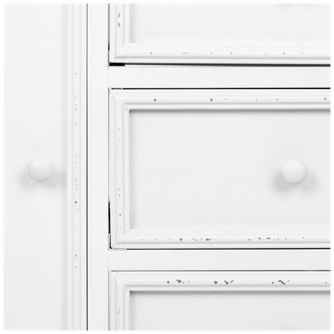 Credenza In Metallo Bianco Con 2 Ante E 3 Cassetti 120x41x80h Cm - Foto 7