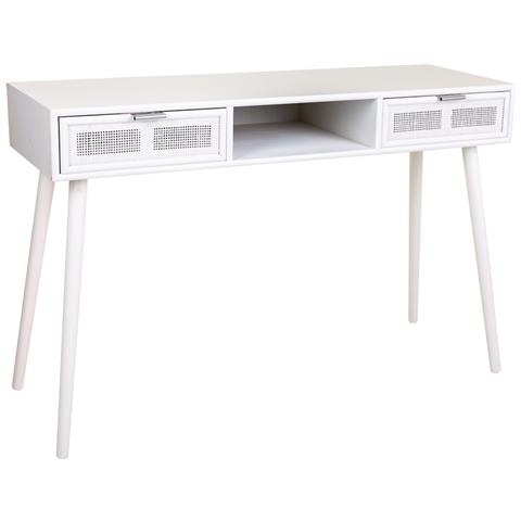 Mobile Da Ingresso In Legno E Griglia Bianca 120x42x79h - Foto 1