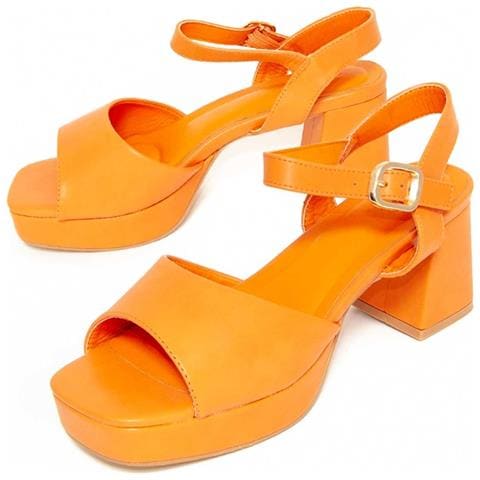 Sandalo Con Tacco Comodosan Arancio Arancio Materiale Sintetico - Foto 1