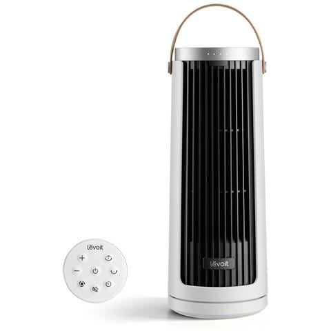Windi Mini Plus Ventilatore a torre, 7,0 m /s, 5 velocità, timer da 1 a 12 ore, oscillazione di 90°, ricaricabile, portatile, ideale per l’uso sulla scrivania, adatto per l’uso all’aperto. - Foto 1