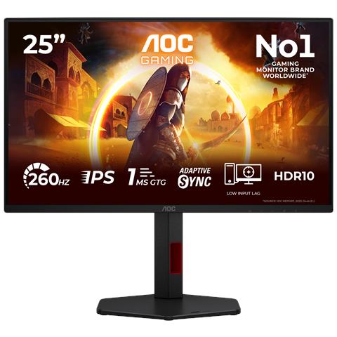 G4 25G4ZR Monitor PC 62,2 cm (24.5") 1920 x 1080 Pixel LCD Nero, Rosso - Foto 1