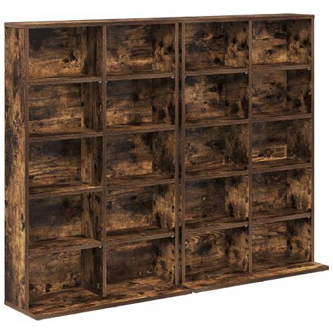 Mobile per CD 2 pz Rovere Fumo 65 x 23,5 x 97,5 cm - Foto 1