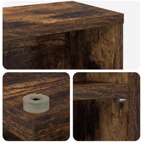 Mobile per CD 2 pz Rovere Fumo 65 x 23,5 x 97,5 cm - Foto 9