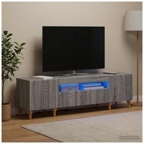 Mobile TV LED Sonoma grigio Legno ingegnerizzato - Foto 2