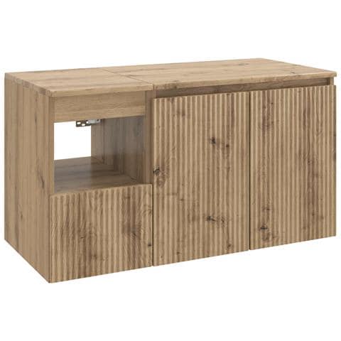 Set di mobili per il bagno 2 pz Rovere Artigianale - Foto 1