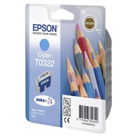 C13T03224010 Cartuccia Ink Originale Ciano per Epson Stylus C 80 Capacità 420 Pagine - Foto 6