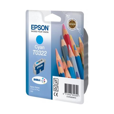 C13T03224010 Cartuccia Ink Originale Ciano per Epson Stylus C 80 Capacità 420 Pagine - Foto 2