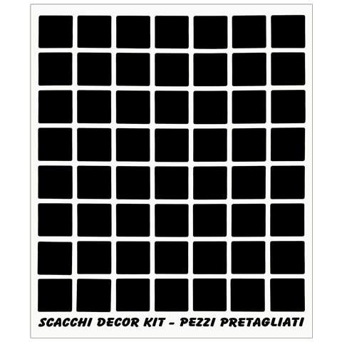 Adesivi Sticker Scacchi, Nero, Tabella 20 x 24 cm - Foto 1