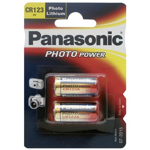 CR 123, Litio, 3V, 1400 mAh, 1,7 cm, 1,7 cm, 3,45 cm - Foto 1