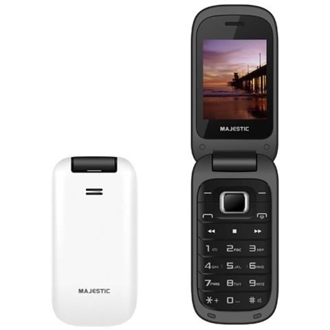 Lucky 48 Bianco Display 2.4" +Slot MicroSD Flip Attivo Risposta Fotocamera 1.3Mpx Radio Torcia - Foto 1