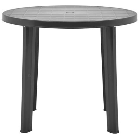 Tavolo Da Giardino Antracite 89 Cm In Plastica - Foto 2