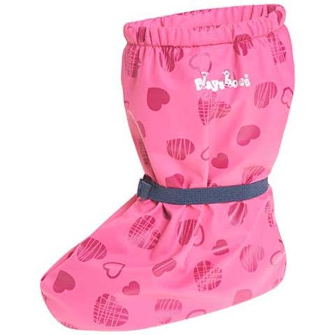 Copristivali Antipioggia Con Fodera In Pile-cuori, Copriscarpe Impermeabili Unisex - Bambini, Rosa Pink 18, S - Foto 2