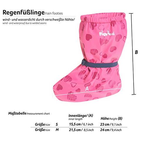 Copristivali Antipioggia Con Fodera In Pile-cuori, Copriscarpe Impermeabili Unisex - Bambini, Rosa Pink 18, S - Foto 3