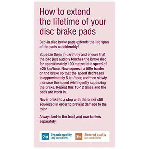 Disc Brake Pads, Pastiglie Biologiche Per Coppia, Per Freni A Disco Hope Mono Trial - Multicolore Unisex-adulto - Foto 2