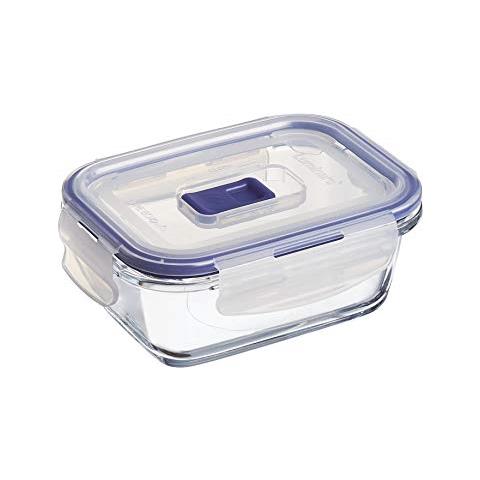 Josef Mäser Gmbh Luminarc Serie Pure Box 252547 - Set Da 3 Contenitori (1 X 38cl, 1 X 82cl, 1 X 122cl) Per Alimenti Di Forma Rettangolare, Con Coperchio Attivo - Foto 2