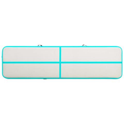 Tappetino Ginnastica Gonfiabile e Pompa 800x100x15cm PVC Verde - Foto 10