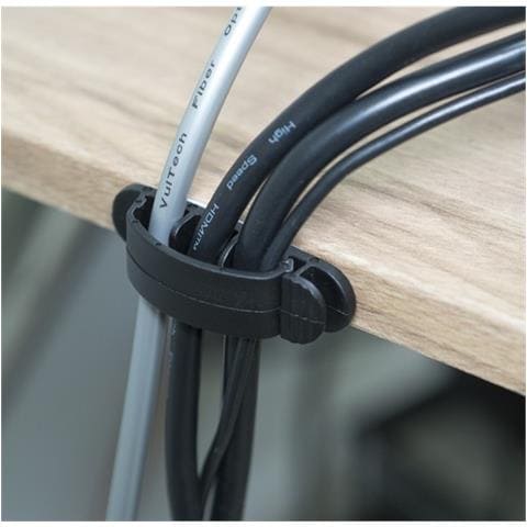 CO-02 organizer per cavi Scrivania Supporto per cavo Nero 10 pz - Foto 2