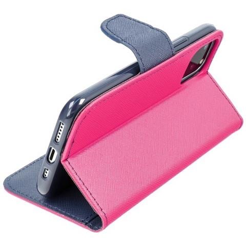 Maxy Custodia Book Orizzontale Silicone Case Per Apple Iphone 13 Pro Max Pink-navy - Foto 5