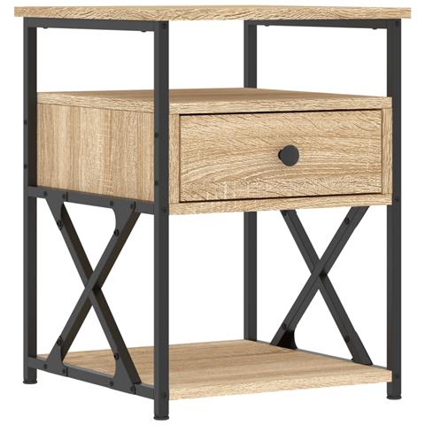 Comodino Rovere Sonoma 40x42x55 Cm In Legno Multistrato - Foto 1