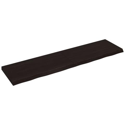 Piano Tavolo Marrone 200x50x (2-6) cm Rovere Massello Trattato - Foto 1