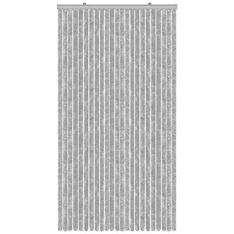 Tenda Antimosca Antirumore Caduta Pannello Porta Finestra Casa In Ciniglia 120x230 Grigio - Foto 1