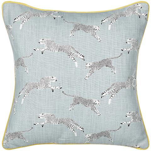 Set Di 2 Cuscini Arales Cotone 45 X 45 Cm Grigio Chiaro Trama Animale - Foto 2