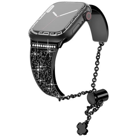 Cinturino Per Apple Watch 38/40/41mm Shiny, Nero - Foto 1