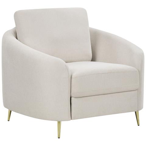 Poltrona Tessuto Beige Chiaro Trosa - Foto 2