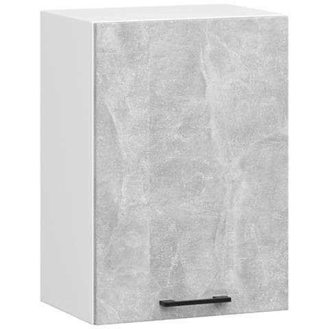 Mobile da cucina pensile OLIWIA, 1 anta, 50x30x58 cm, Colore Bianco e Grigio Cemento - Foto 1