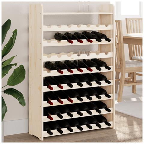 Portavini con Pannello Superiore 72,5x25x111,5 cm Massello Pino - Foto 1