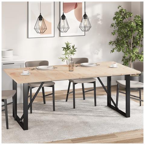 Piani Tavolo 4 Pz 100x50x2,5cm Rettangolare Legno Massello Pino - Foto 1