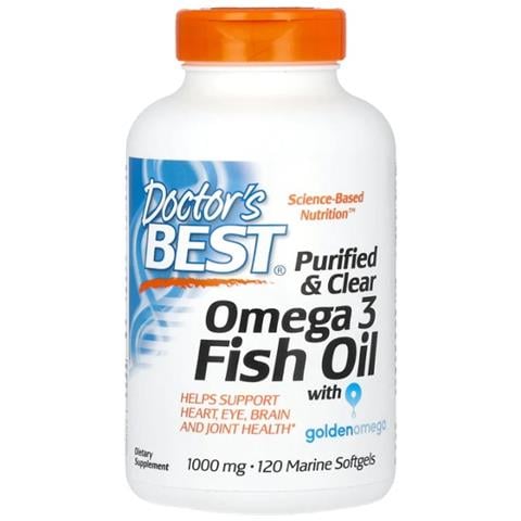 Olio Di Pesce Omega 3 Purificato E Trasparente Con Goldenomega 120 Capsule Molli Marine - Foto 1
