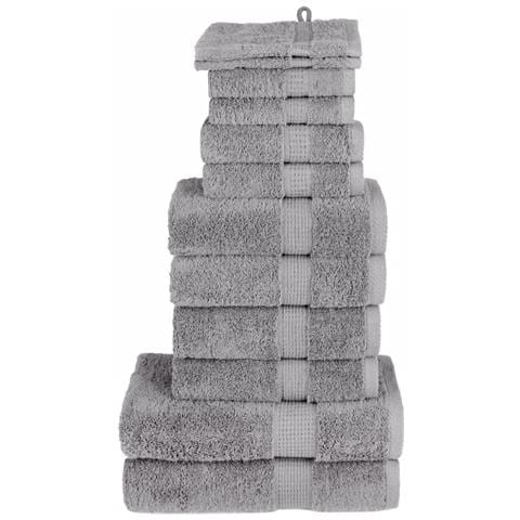 Set ASciugamani SOLUND 12 pz Grigio 600 gsm - Foto 1