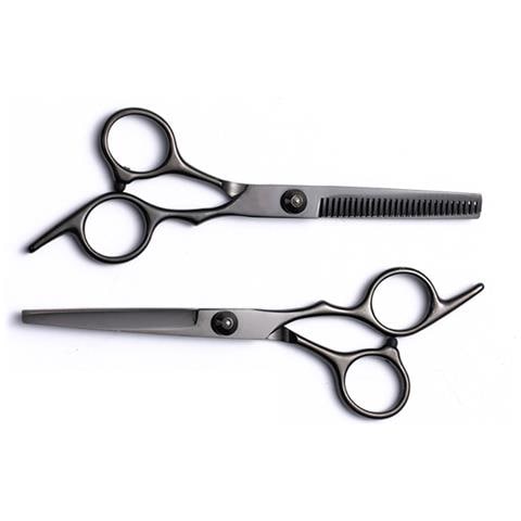 Set Di Forbici Professionali Per Tagliare I Capelli - 12 Pezzi Black - Foto 2