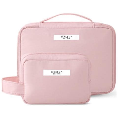 Borsa Cosmetica Portatile In Tessuto Oxford, Organizer Da Viaggio Per Il Trucco Pink - Foto 1