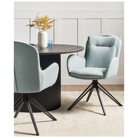 Set Di 2 Sedie Da Pranzo Avelar Verde Menta - Foto 1