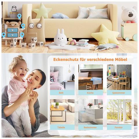 Coperture Trasparenti In Silicone Per Neonati, Set Da 32 Pezzi - Protezione Sicura Per Angoli - Foto 5