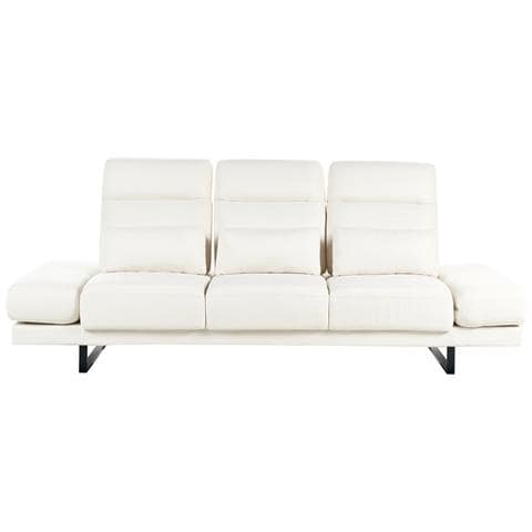 Divano 3 Posti Ikast Tessuto Bianco Sporco - Foto 2