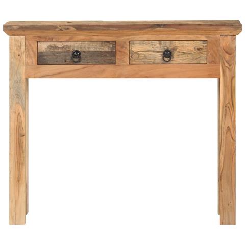 Lusso Casadino -  Tavolo Consolle 90,5x30x75cm In Legno Di Acacia E Di Recupero - Foto 1
