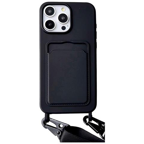 Custodia Protettiva Per Iphone 16 Con Porta Carte E Cordino   Iphone 16 Più - Foto 1