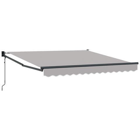 Tenda Retrattile Automatica  Grigia 350x250 cm, Tessuto di Ricambio per Tenda  per Struttura 3.5x2.5 m Grigio Chiaro - Foto 1