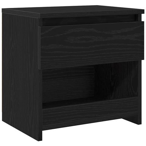 Comodino Nero Rovere 40x30x39 cm in legno ingegnerizzato di - Foto 1