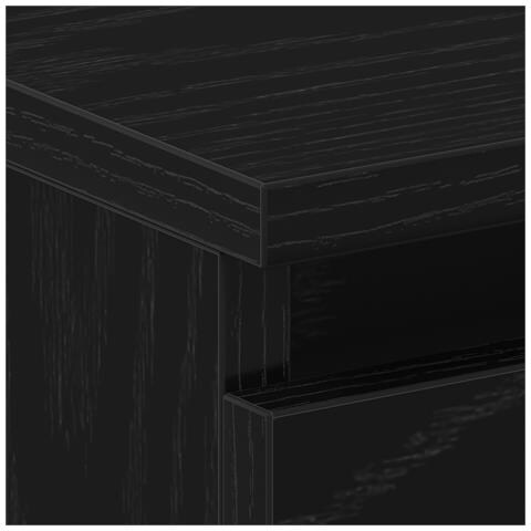 Comodino Nero Rovere 40x30x39 cm in legno ingegnerizzato di - Foto 9